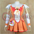 hot sale custom made orange Cure Sunny Cosplay from Smile PreCure Girl Anime costume